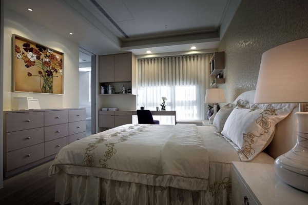 150平米四居室现代风格卧室装修效果图片