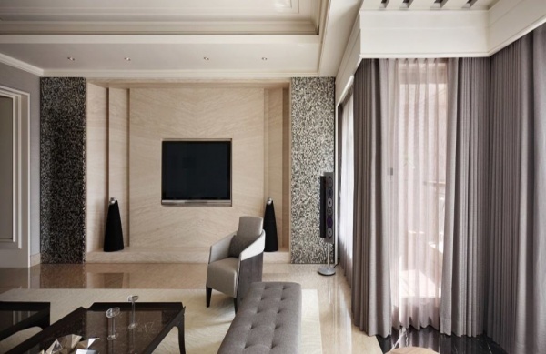 2015美式室内窗帘设计效果图片