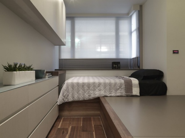 100平米现代风格二居室卧室装修效果图片