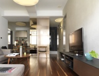 100平米现代风格二居室客厅装修效果图片