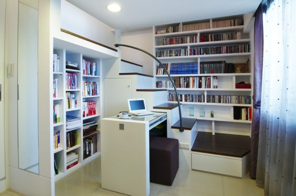 现代复式书房装修效果图