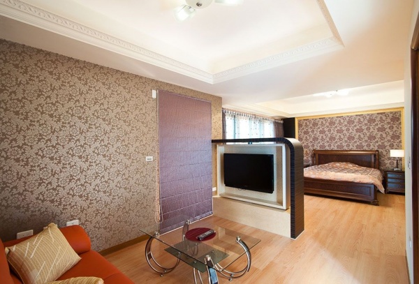 现代风格设计卧室电视背景墙效果图