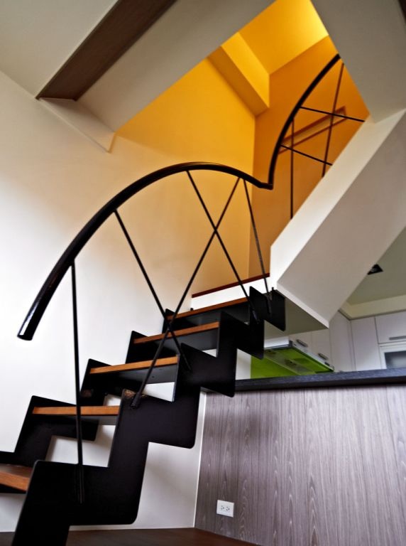 现代日式别墅楼梯效果图