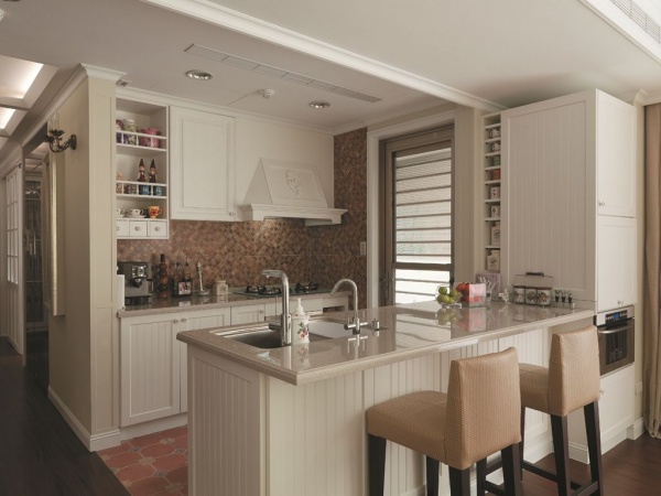 英伦欧式别墅厨房设计效果图片