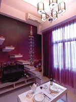 现代风格粉色客厅图片