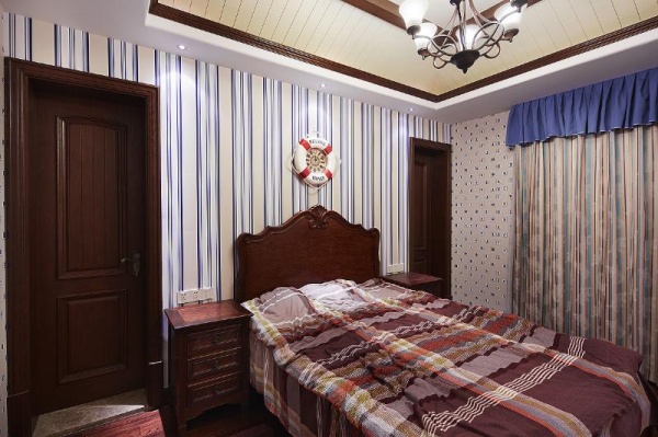 美式古典卧室设计装修效果图