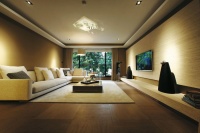 自然现代原木设计三居室装修效果图