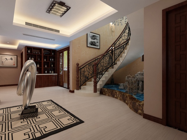 中式家居装修楼梯设计效果图