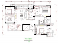 万年花城，中式风，四口之家