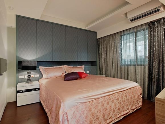 简约大方的主卧室，作为婚房，喜庆的婚房会在浪漫的卧室中升华。