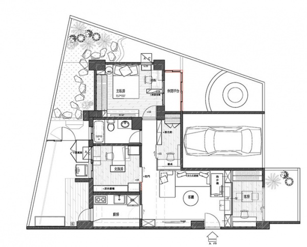 三层房屋平面图