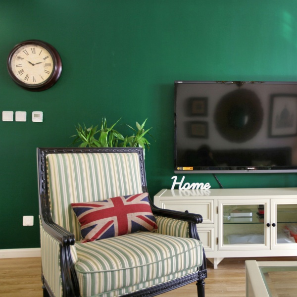 新古典风格别墅电视背景墙设计图片