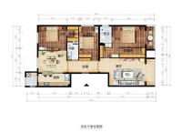 强佑清河新城-欧式风格-三居室