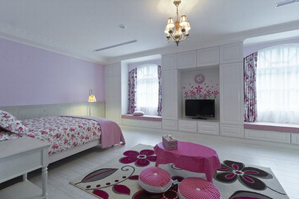 粉色美式卧室装修