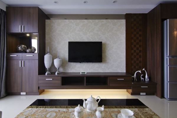 现代美式家庭室内电视背景墙图片