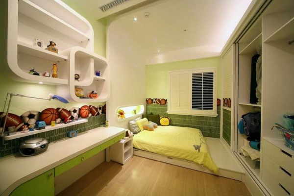 绿色现代儿童房装修
