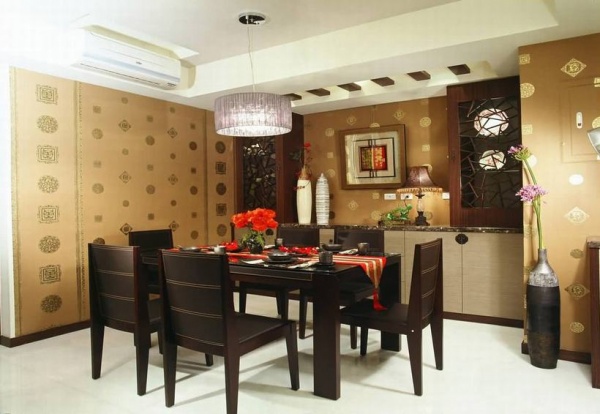 现代中式餐厅室内装饰图片