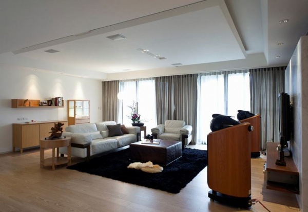 最新现代简单四居室客厅装修图片欣赏