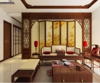 富城花园-中式风格--三居室