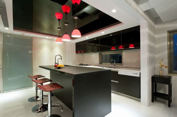 现代厨房吧台装饰效果图片