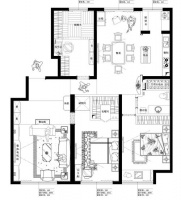 独特的视角创造万科如园（260平）现代优雅风