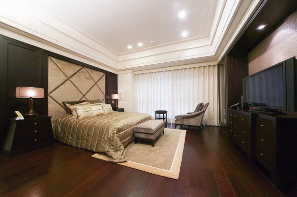 现代复古卧室装修设计效果图