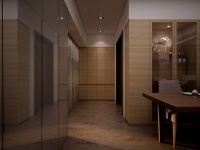 现代实木风格三居效果图片