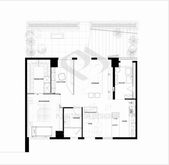 美式老式房屋室内平面图片