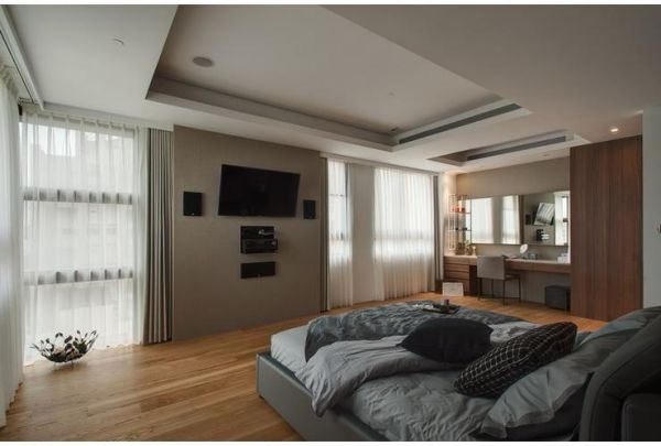 现代高级公寓卧室效果图片