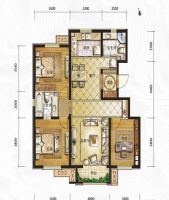 首开煕悦尚郡三居室简欧