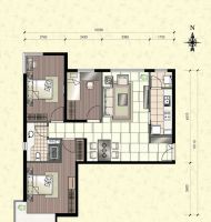 北京华贸城三居室地中海