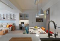 100平米清新现代简约二居布置