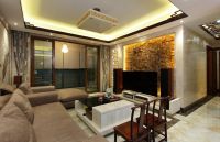 新中式三居室设计装饰效果图