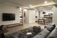 后现代设计120平米三室两厅效果图大全