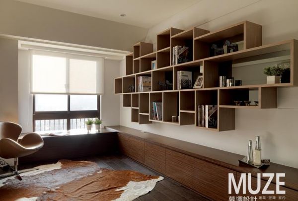 现代风格公寓室内书房装饰效果图片