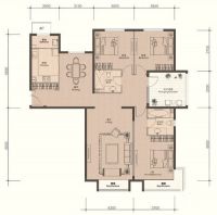 润泽公馆三居室欧式