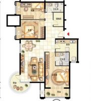 三居万年花城现代中式设计方案