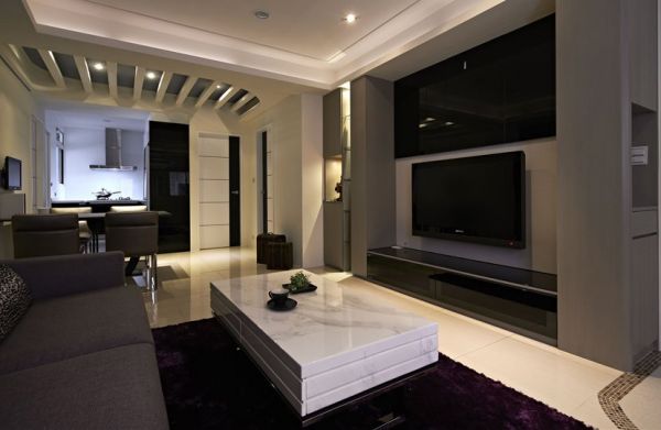 现代时尚设计客厅电视背景墙大全