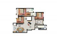 简欧风格—格林云墅—三居室