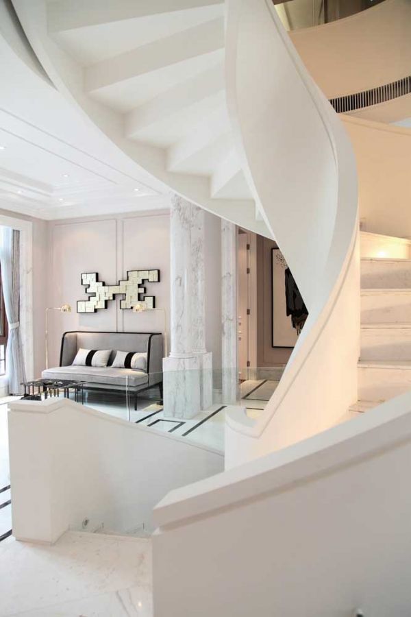 现代豪华别墅楼梯设计效果图片