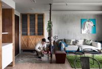 工业风混搭二居装修效果图