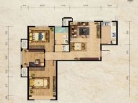 北京城建·上河湾-地中海风格-三居室