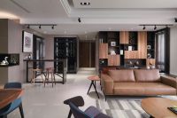 现代复古风格公寓室内效果图