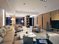 现代风格大三居室内设计效果图