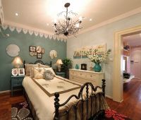 精美粉色田园风二居装修效果图