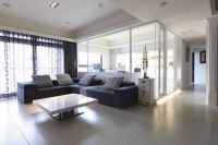 130平现代四居室设计效果图片