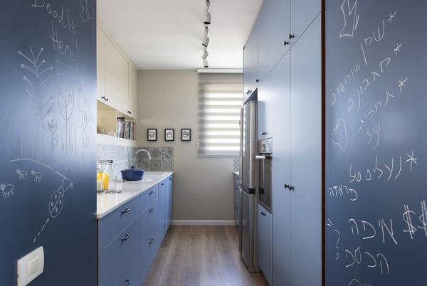 时尚现代蓝色厨房设计
