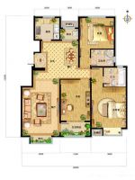 中国铁建山语城三居室欧式古典
