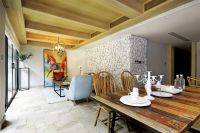 混搭风格两居室效果图