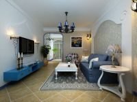 世华泊郡三居室地中海风格